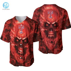 Texas Rangers Mlb Fan Skull Baseball Jersey stylepulseusa 1 1