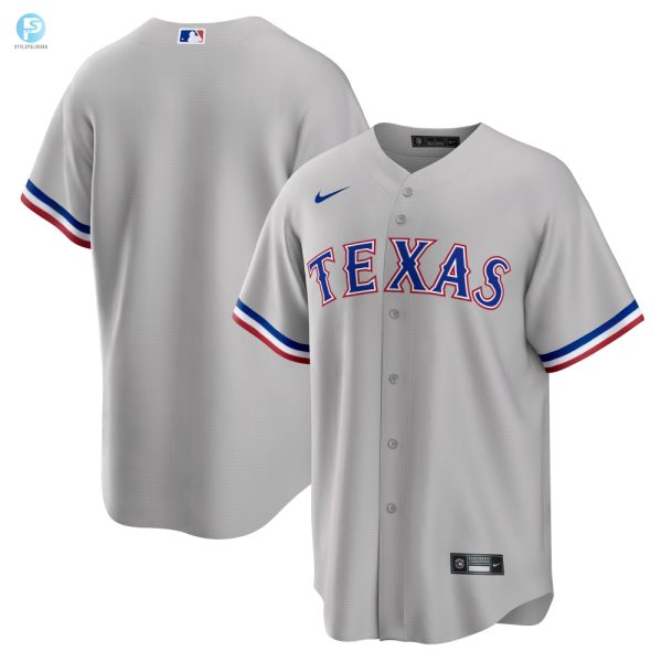 Texas Rangers Road Replica Team Jersey Gray Mlb stylepulseusa 1