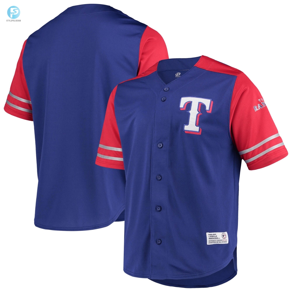 Texas Rangers Stitches Buttonup Jersey  Royalred Jersey 