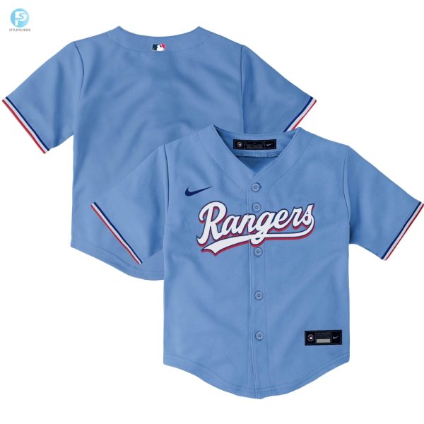 Texas Rangers Toddler Alternate Replica Team Jersey Light Blue Mlb stylepulseusa 1