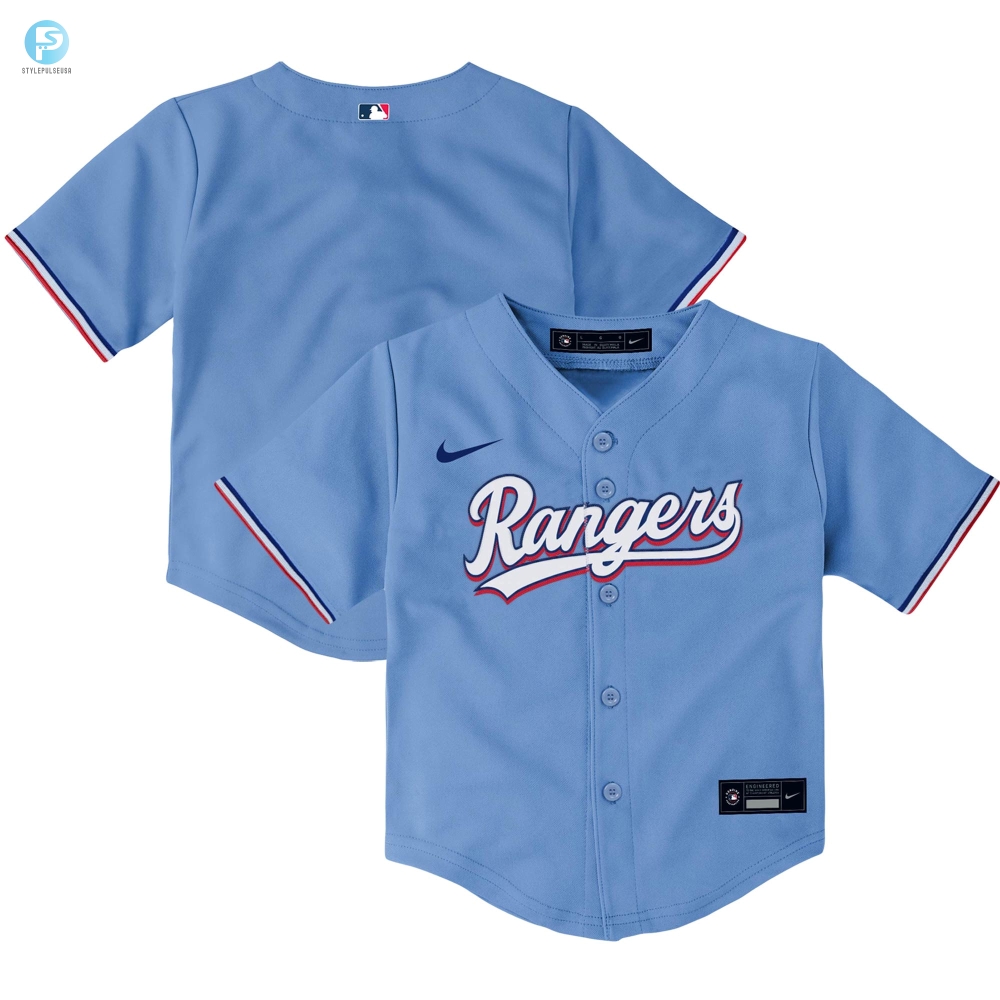 Texas Rangers Toddler Alternate Replica Team Jersey  Light Blue Mlb 