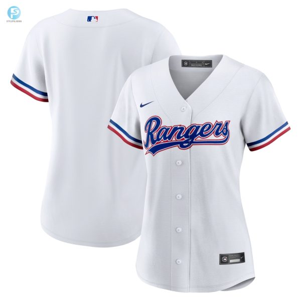 Texas Rangers Womens Home Replica Team Jersey White Mlb stylepulseusa 1