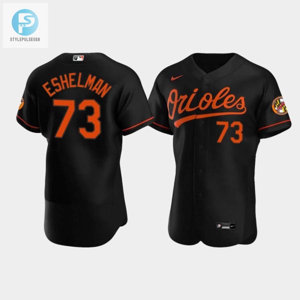 Thomas Eshelman 73 Baltimore Orioles Black Alternate Jersey stylepulseusa 1