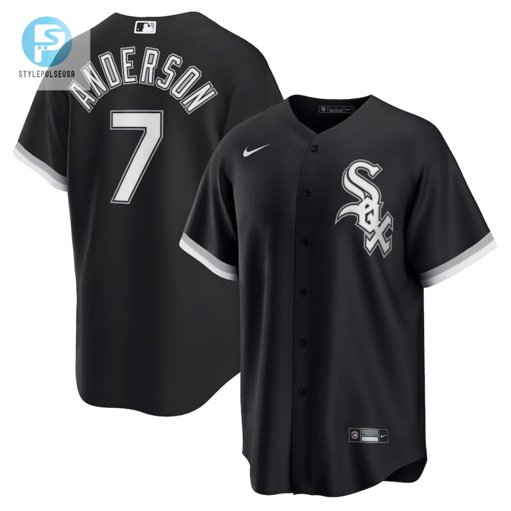 Tim Anderson 7 Chicago White Sox Alternate Player Jersey  Black 