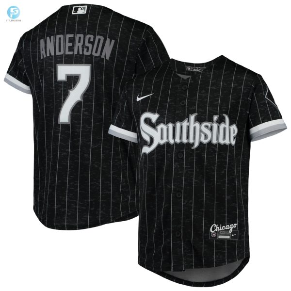 Tim Anderson Chicago White Sox 2021 City Connect Replica Player Jersey Black Mlb stylepulseusa 1