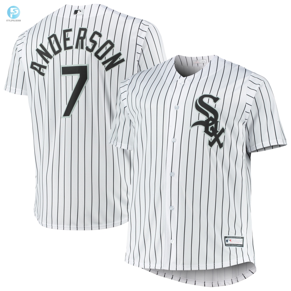 Tim Anderson Chicago White Sox Big Tall Replica Player Jersey White Mlb stylepulseusa 1