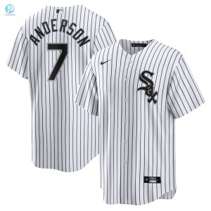 Tim Anderson Chicago White Sox Home Replica Player Jersey Whiteblack Mlb stylepulseusa 1 1