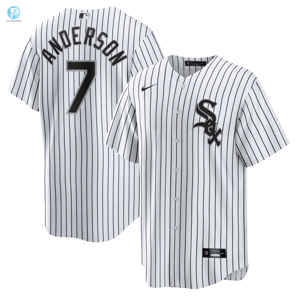 Tim Anderson Chicago White Sox Home Replica Player Jersey  Whiteblack Mlb 