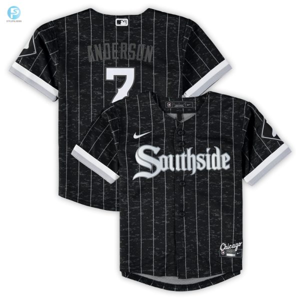 Tim Anderson Chicago White Sox Infant City Connect Script Replica Jersey Black Mlb stylepulseusa 1