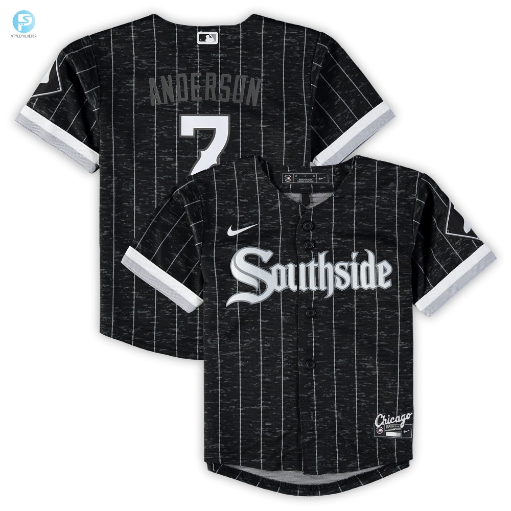 Tim Anderson Chicago White Sox Infant City Connect Script Replica Jersey  Black Mlb 