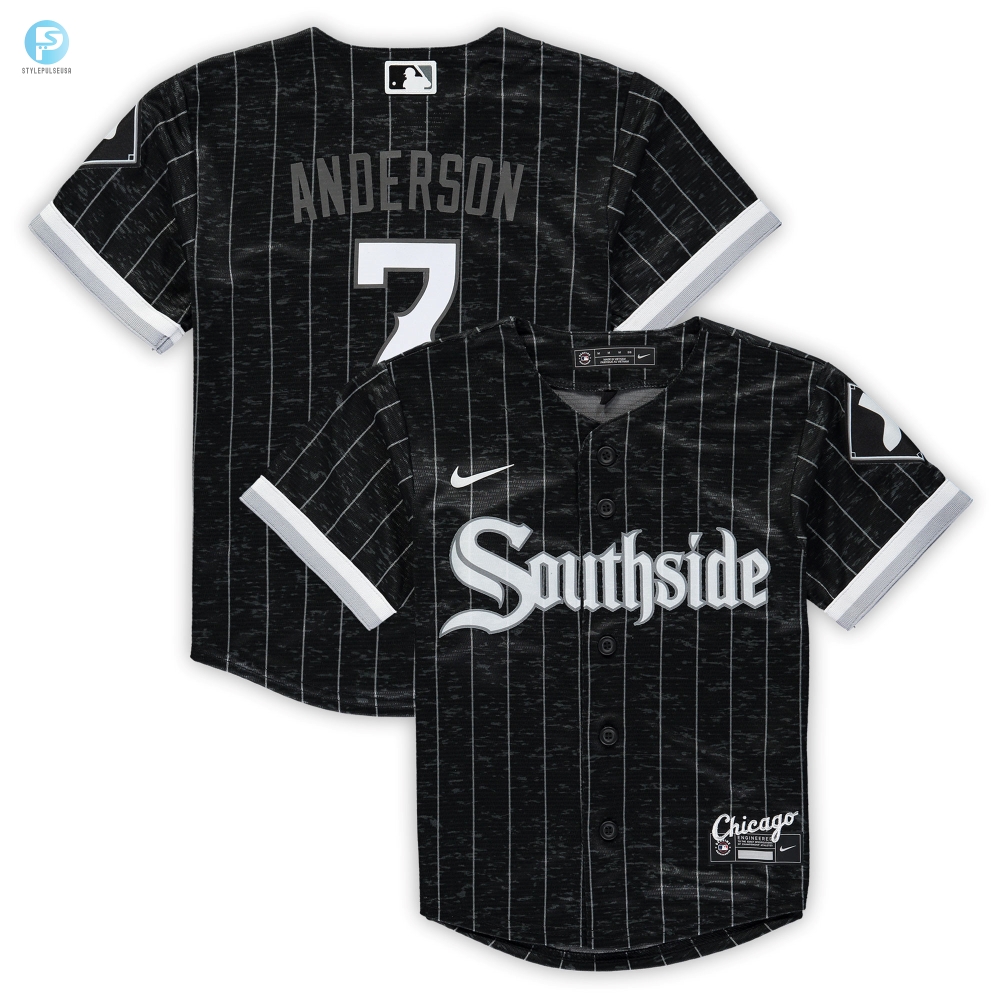 Tim Anderson Chicago White Sox Preschool City Connect Script Replica Jersey  Black Mlb 