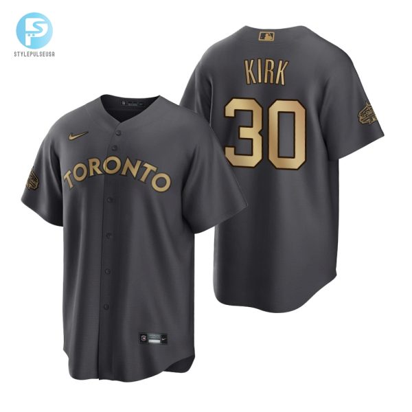 Toronto Blue Jays Alejandro Kirk Charcoal 202223 Allstar Game Jersey stylepulseusa 1