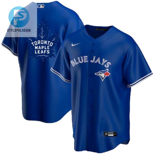 Toronto Blue Jays Leafs Royal With Royal Leafs Log Cool Base Stitched Jersey stylepulseusa 1