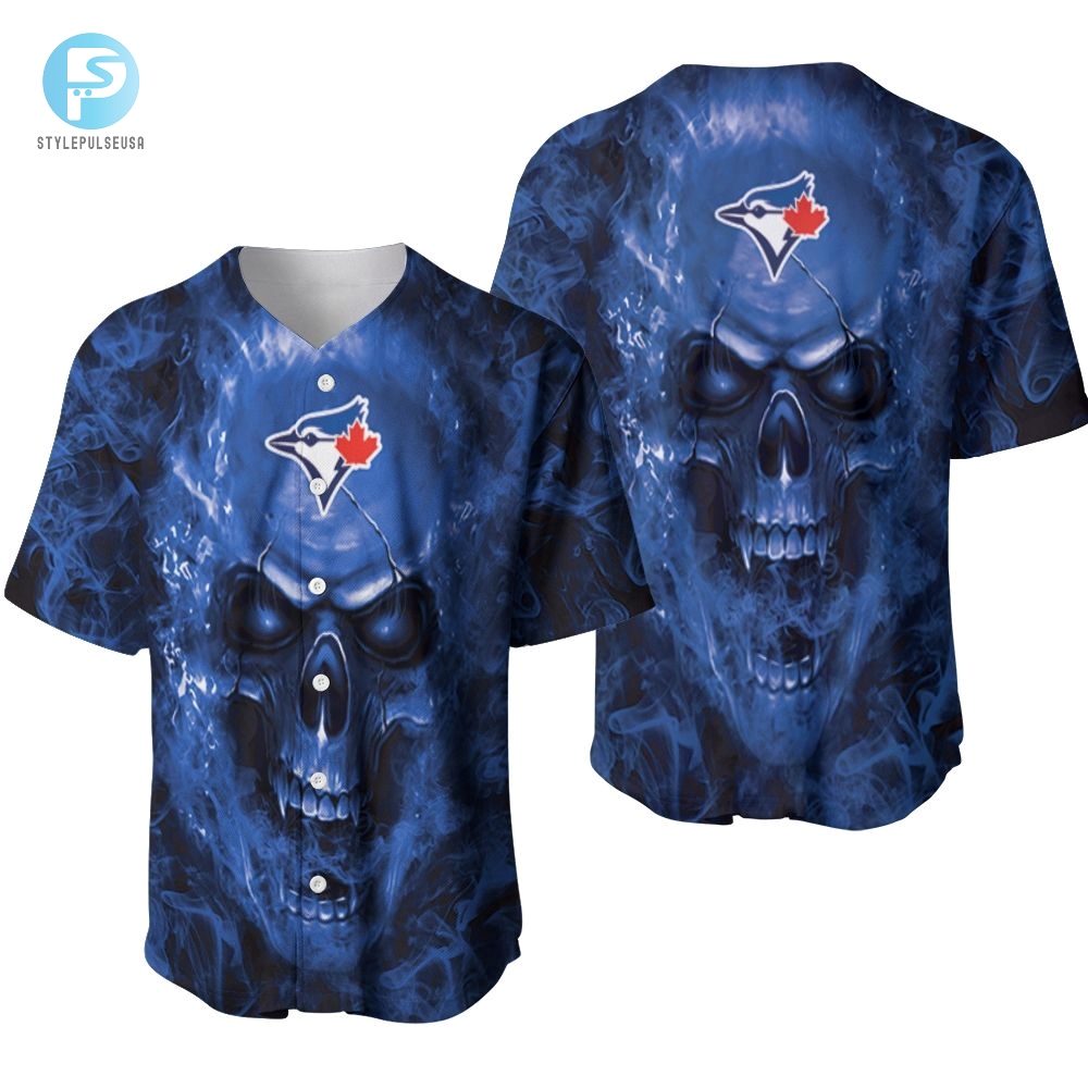 Toronto Blue Jays Mlb Fan Skull Baseball Jersey 