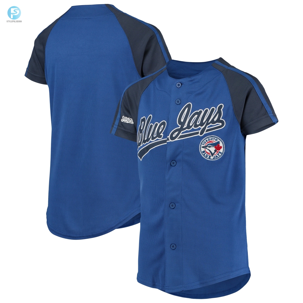 Toronto Blue Jays Stitches Team Logo Jersey  Royal Mlb 