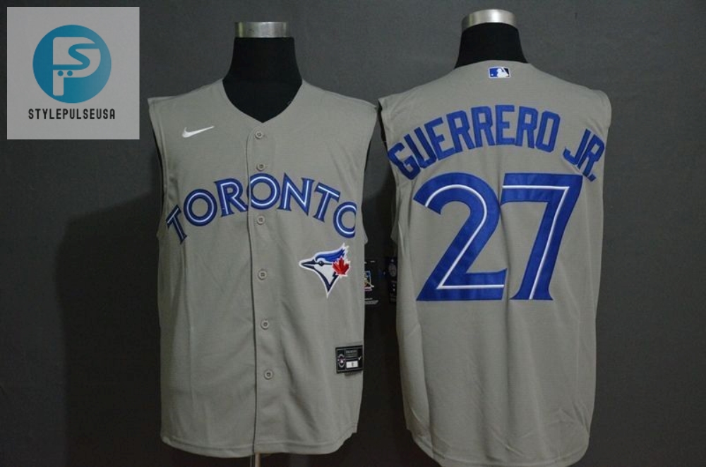 Toronto Blue Jays Vladimir Guerrero Jr. 27 2020 Mlb Grey Jersey 