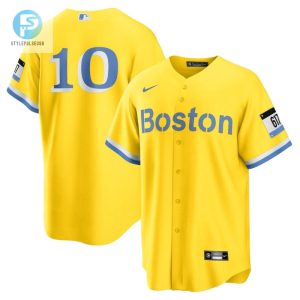 Trevor Story 10 Boston Red Sox City Connect Jersey Goldlight Blue stylepulseusa 1 1