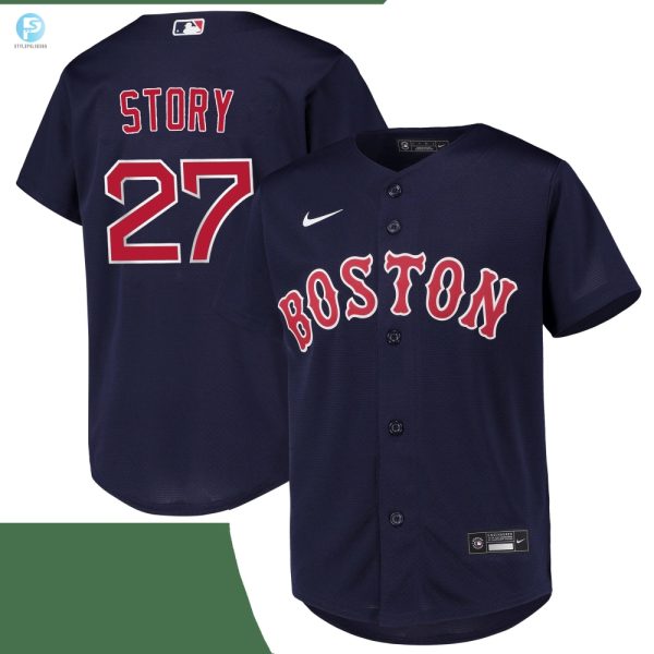 Trevor Story 27 Boston Red Sox Alternate Player Men Jersey Navy Jersey stylepulseusa 1