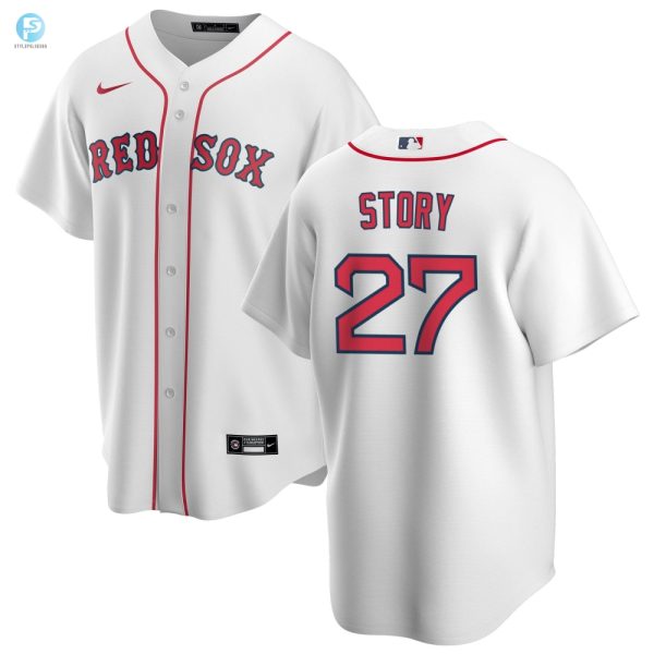 Trevor Story 27 Boston Red Sox Home Custom Men Jersey White Jersey stylepulseusa 1