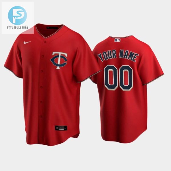 Twins 00 Custom Alternate Jersey Red Jersey stylepulseusa 1 1