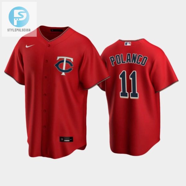 Twins 11 Jorge Polanco Alternate Jersey Red Jersey stylepulseusa 1