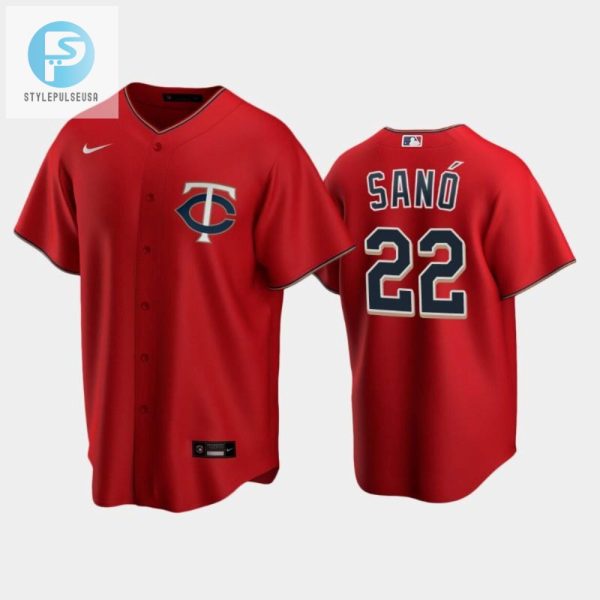 Twins 22 Miguel Sano Alternate Jersey Red Jersey stylepulseusa 1