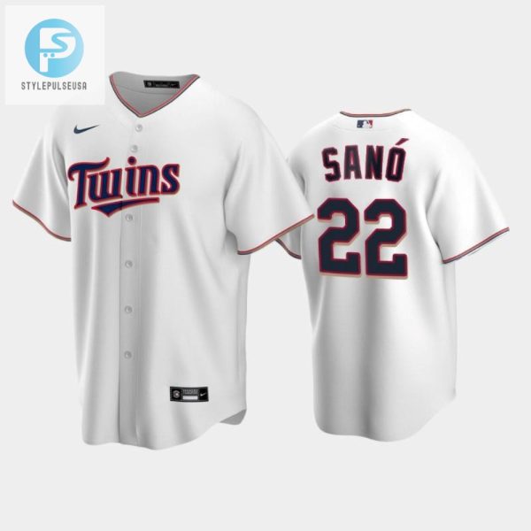 Twins 22 Miguel Sano Home White Jersey stylepulseusa 1