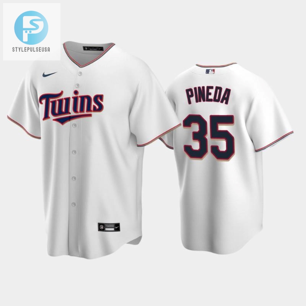 Twins 35 Michael Pineda Home White Jersey 