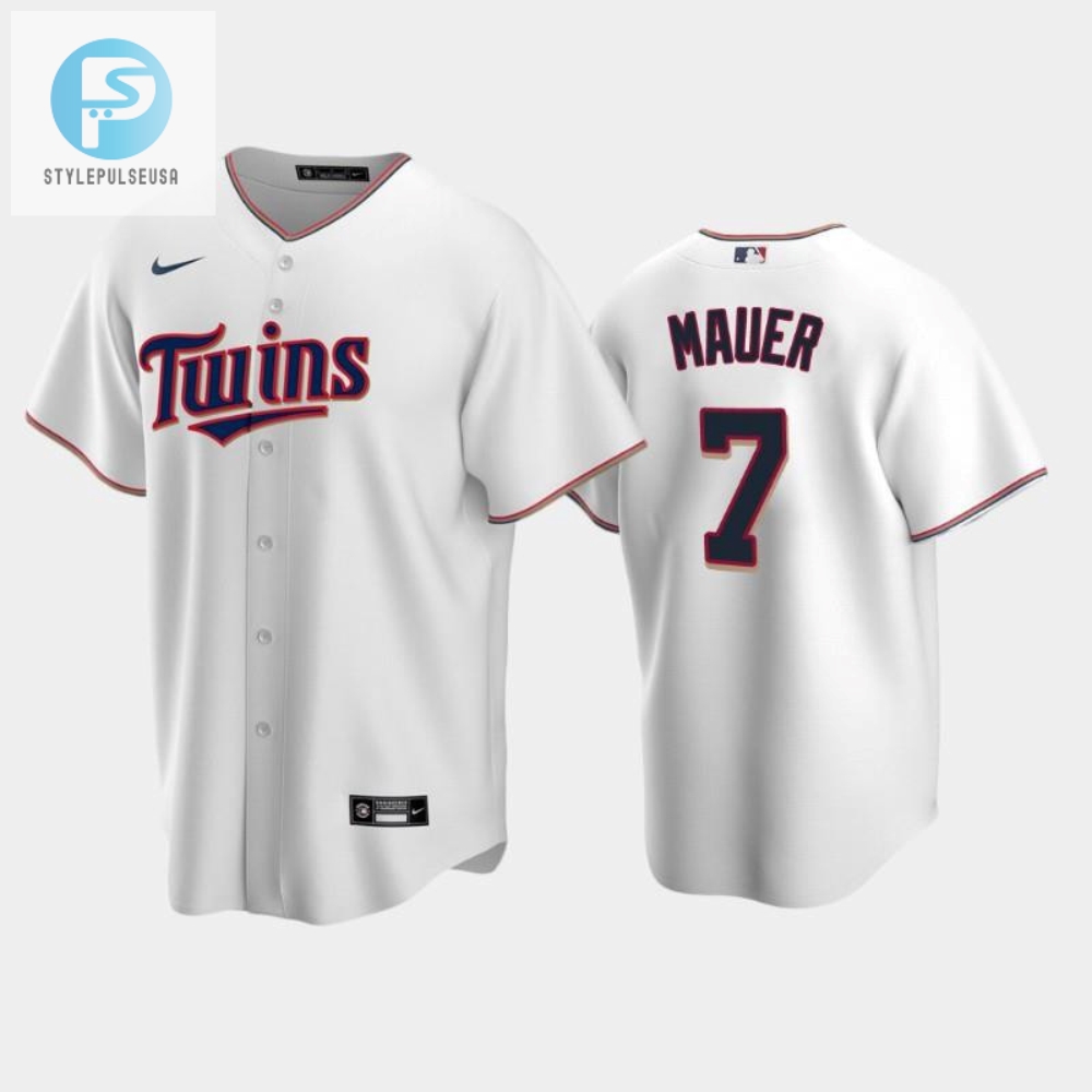 Twins 7 Joe Mauer Home White Jersey 