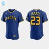 Ty France 23 Seattle Mariners 2023 City Connect Elite Jersey Royal stylepulseusa 1