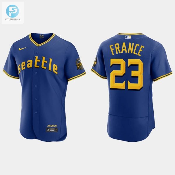 Ty France 23 Seattle Mariners 2023 City Connect Elite Jersey Royal stylepulseusa 1 1