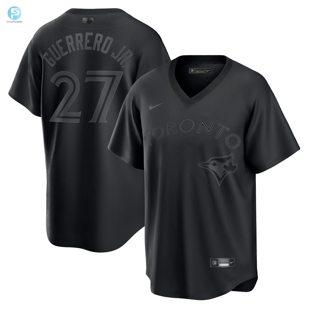 Vladimir Guerrero Jr. Toronto Blue Jays Pitch Black Fashion Replica Player Jersey  Black Mlb 