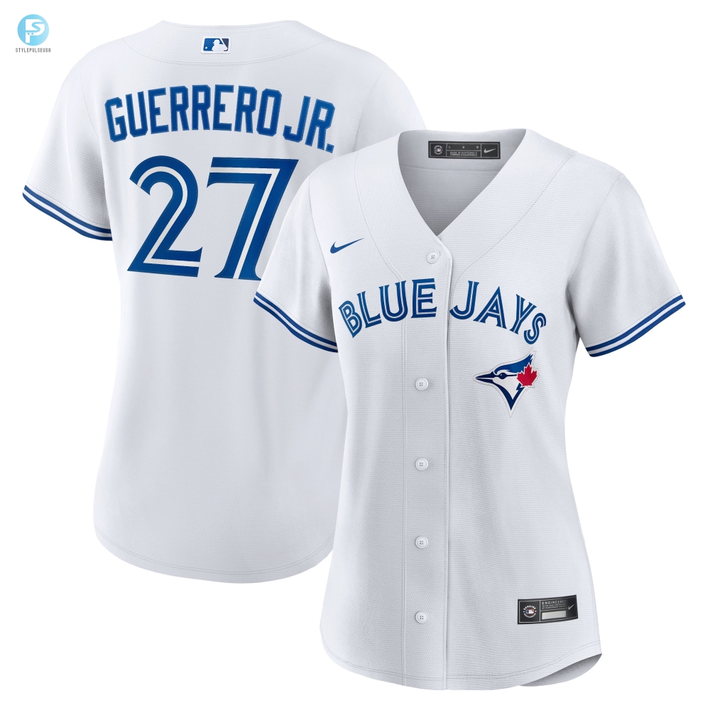 Vladimir Guerrero Jr. Toronto Blue Jays Womens Home Replica Player Jersey  White Mlb 