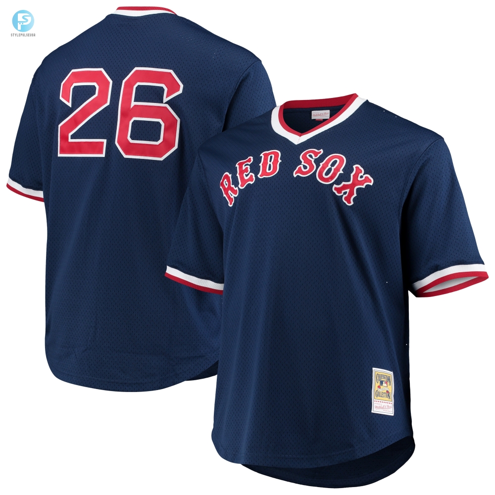 Wade Boggs Boston Red Sox Mitchell  Ness Big  Tall Cooperstown Collection Mesh Batting Practice Jersey  Navy Mlb 