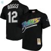 Wade Boggs Tampa Bay Rays Mitchell Ness Cooperstown Collection 1991 Mesh Batting Practice Jersey Black Mlb stylepulseusa 1