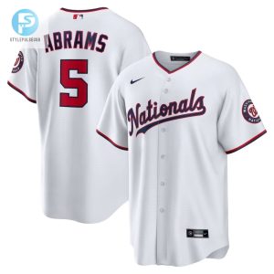 Washington Nationals 5 Cj Abrams Home Replica Jersey White stylepulseusa 1 1