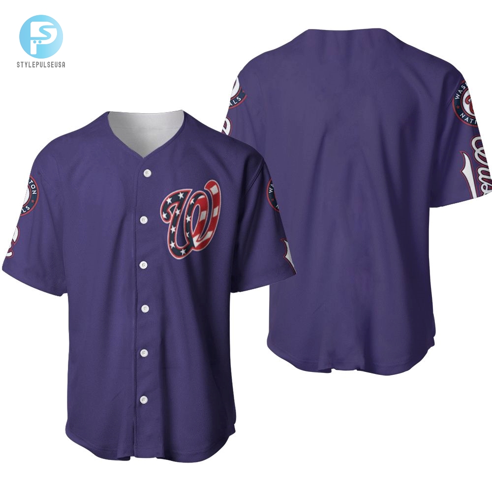 Washington Nationals 2020 Mlb Blue Us Flag Jersey Inspired Baseball Jersey 