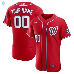 Washington Nationals Alternate Authentic Custom Patch Jersey Scarlet Custom Jerseys Mlb stylepulseusa 1 1