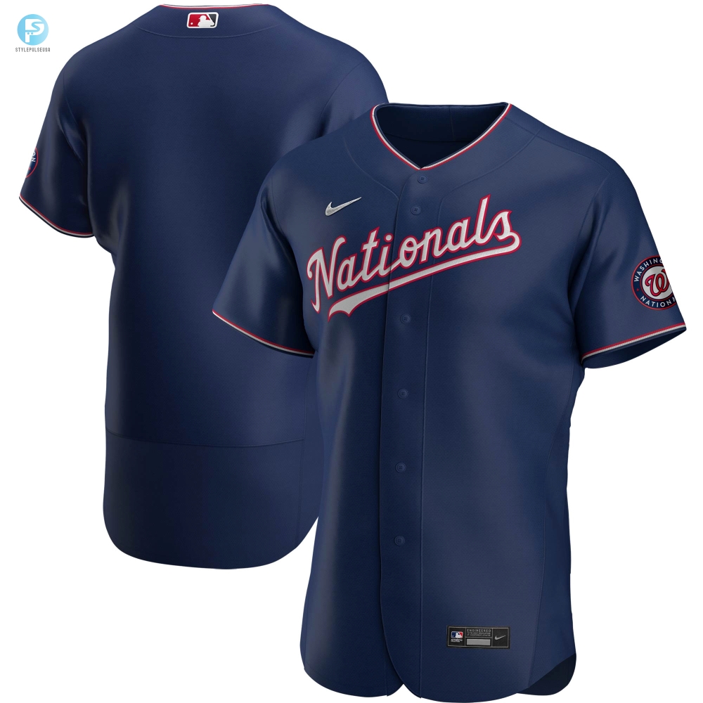 Washington Nationals Alternate Authentic Team Jersey  Navy Mlb 