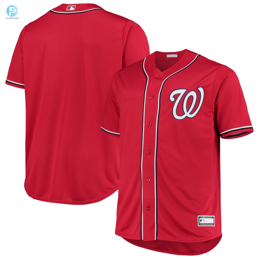 Washington Nationals Big  Tall Alternate Replica Team Jersey  Red Mlb 