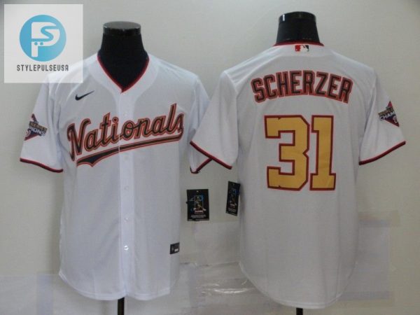 Washington Nationals Max Scherzer 31 2020 Mlb White Jersey stylepulseusa 1