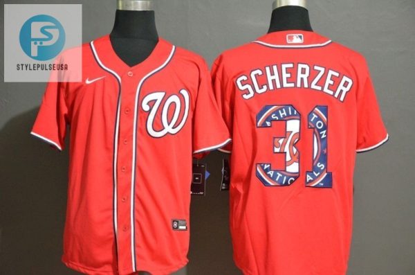 Washington Nationals Max Scherzer 31 2020 Mlb Orange Jersey stylepulseusa 1