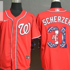 Washington Nationals Max Scherzer 31 2020 Mlb Orange Jersey stylepulseusa 1 1