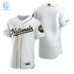 Washington Nationals Mlb Golden Brandedition White Jersey Gift For Nationals Fans stylepulseusa 1 1