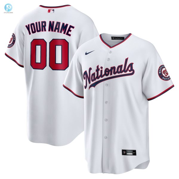 Washington Nationals Replica Custom Jersey White Custom Jerseys Mlb stylepulseusa 1