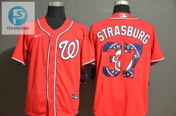 Washington Nationals Stephen Strasburg 37 2020 Mlb Red Orange Jersey stylepulseusa 1