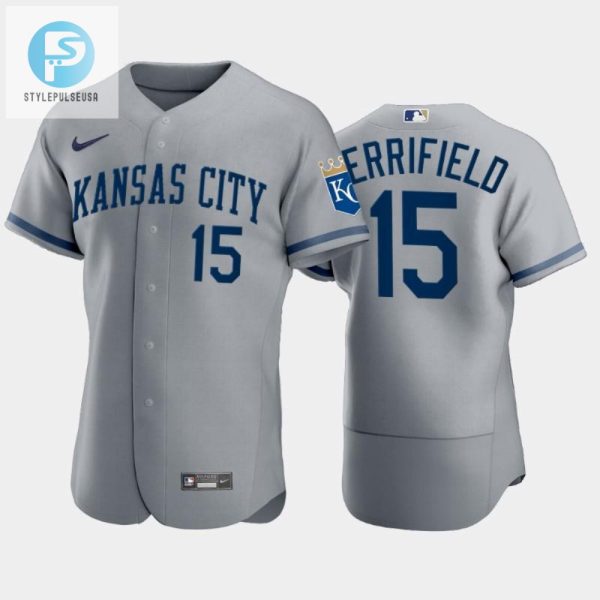 Whit Merrifield 15 Kansas City Royals 202223 Gray Mens Jersey stylepulseusa 1