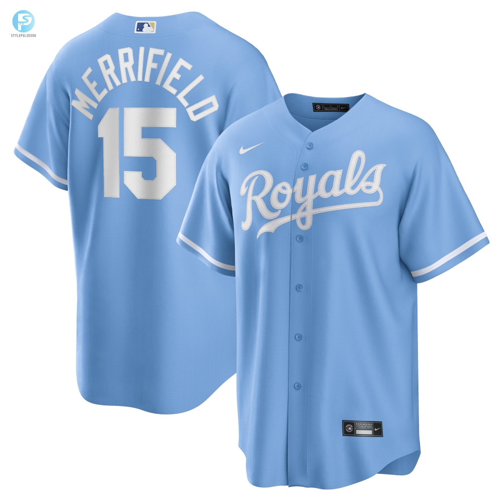 Whit Merrifield Kansas City Royals Alternate Replica Player Jersey  Light Blue Mlb 