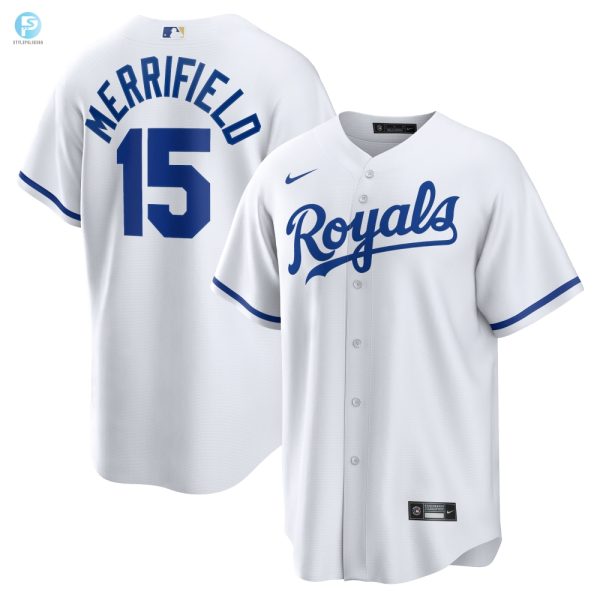 Whit Merrifield Kansas City Royals Home Replica Player Jersey White Mlb stylepulseusa 1