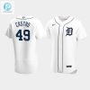 Willi Castro 49 Detroit Tigers White Home Jersey stylepulseusa 1